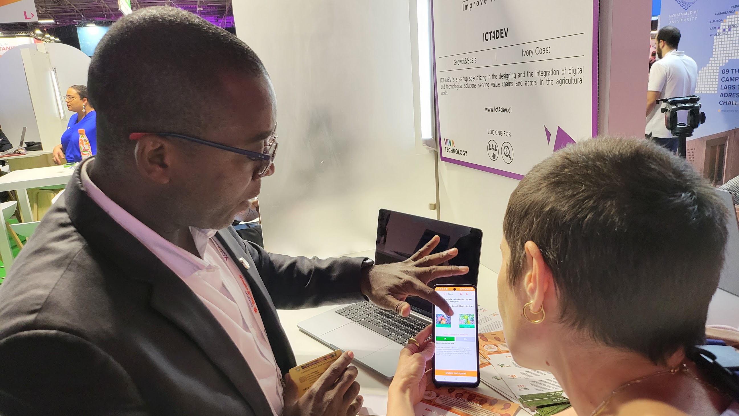 Jean Delmas Ehui – VivaTech 2023, démo solutions ICT4DEV